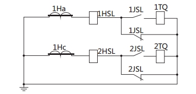 JSL-22繼電器構(gòu)成的去分流操作機(jī)構(gòu)的保護(hù)原理圖 JSL-22繼電器構(gòu)成的去分流操作機(jī)構(gòu)的保護(hù)原理圖