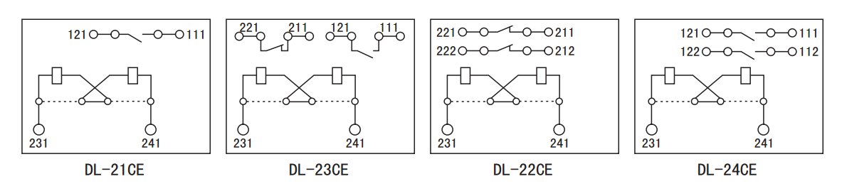 DL-21CE系列電流繼電器內(nèi)部接線及外引接線圖 DL-21CE系列電流繼電器內(nèi)部接線及外引接線圖