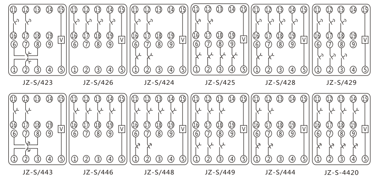 JZ-S/145靜態(tài)可調延時中間繼電器內部接線圖及外引接線圖 JZ-S/145靜態(tài)可調延時中間繼電器內部接線圖及外引接線圖